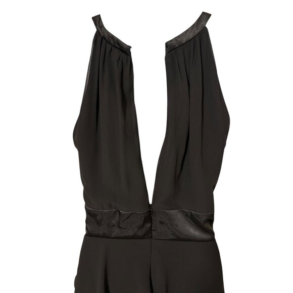 Jones Wear Black Halter Neck Sleeveless Tiered Ruffle Dress Size 8 Party - Picture 4 of 7